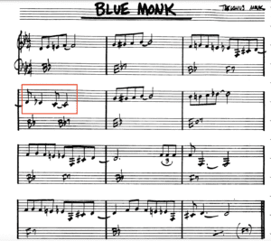 Blue monk lead sheet 1